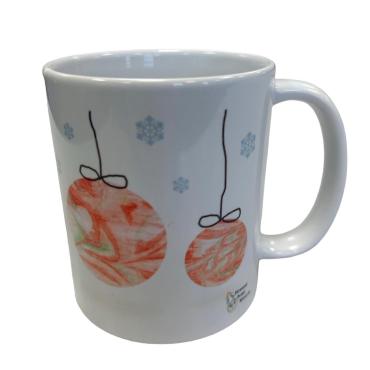 Christmas mug - red bauble design