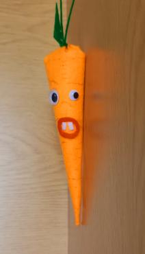 Handmade Felt Emoticon Carrot