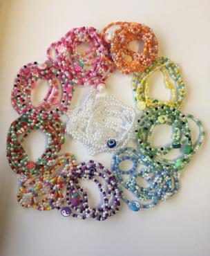 Multicoloured Beaded Bracelets 