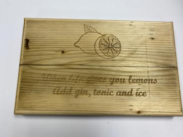 Engraved and waxed for food safety. 