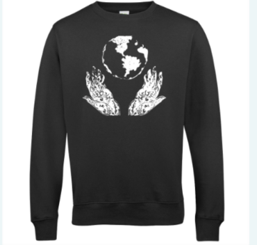 Here shows the front of the sweatshirt
