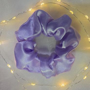 Lilac satin scrunchie
