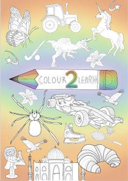 Front cover of the colouring book