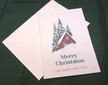 Merry Christmas design 1 card provided with envelope 