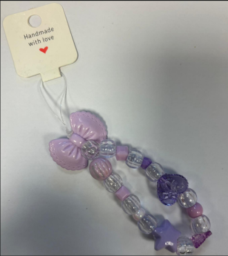 Purple phone charm