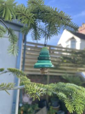 A beautiful green button christmas tree!