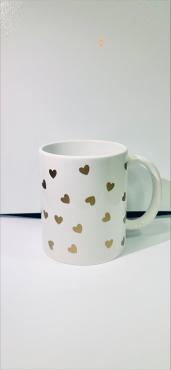 Gold Heart Mug Design
