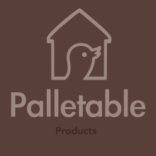 Palletable Products Logo consisting of a house with a bird inside