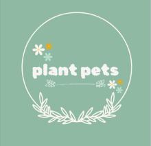 'plant pets' on a mint green background