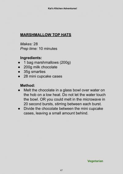Sample recipe page
