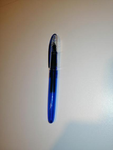 Blue pen, blue ink, lavender scent.