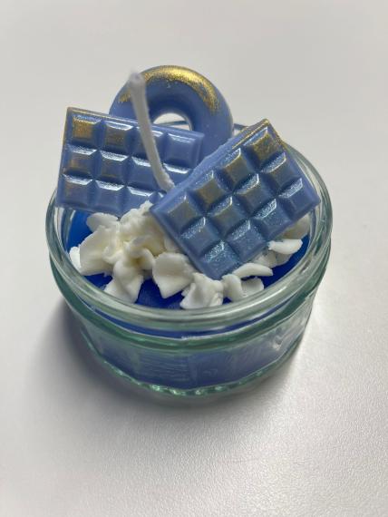 Blue cake candle,Small