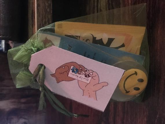 Small package with contents packed inside