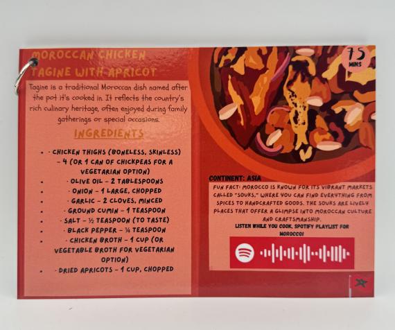 Moroccan chicken tagine with apricot front card