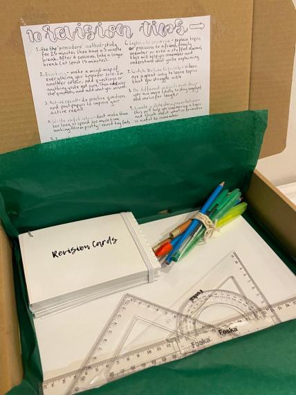 A picture of the inside of the box