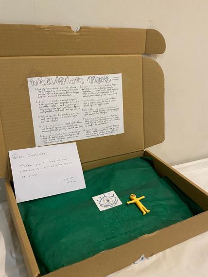 A picture of the inside of the box