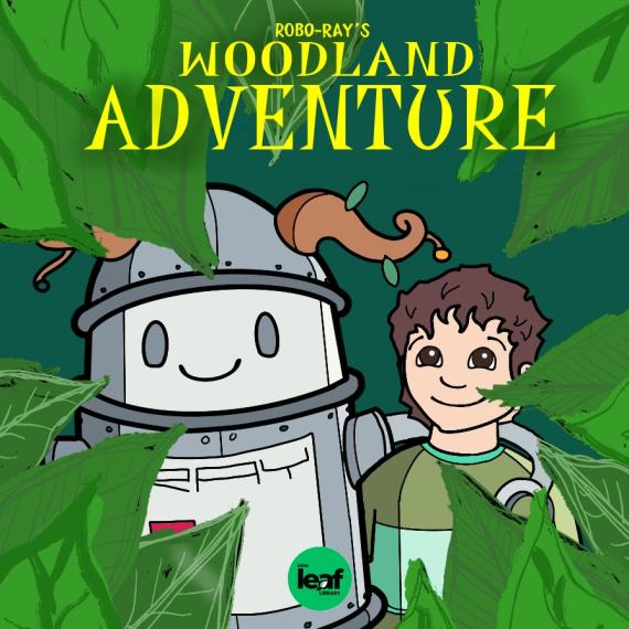 The front cover for our book Robo Rays's woodland adventure