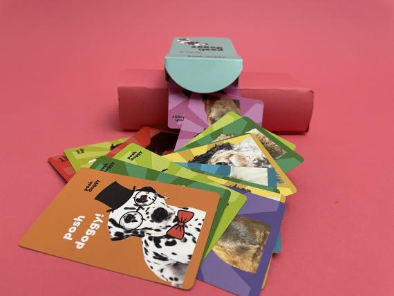 The cards and the box