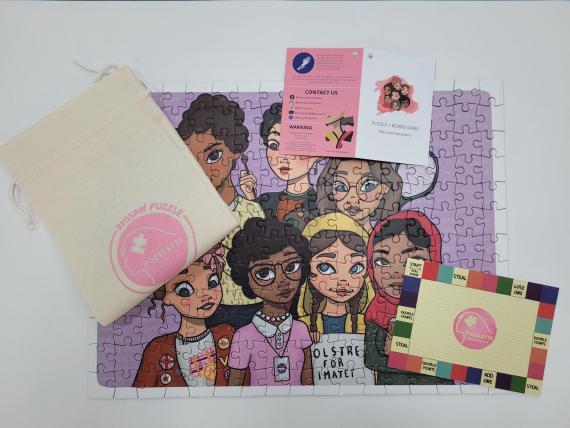 Puzzle, Cotton Bag Packaging, A6 Tag, Insert Card