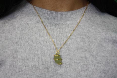 Gold Sea Glass Necklace