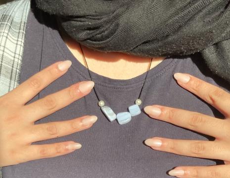 3 Stone Necklace - Model