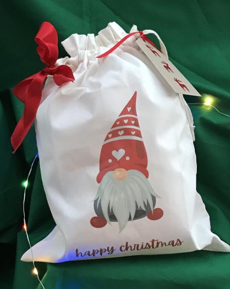 Sustainable Organic Cotton Gnome Gift Bags