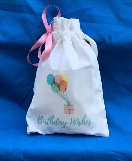 Sustainable Organic Cotton Birthday Gift Bags