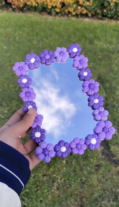 purple clay mirror