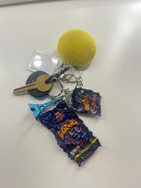 Shrinkies demonstrated onto a keyring
