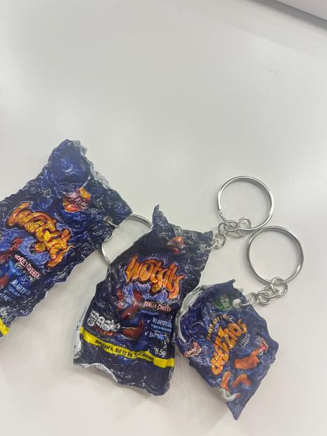 Blue crisp packet shrinkie