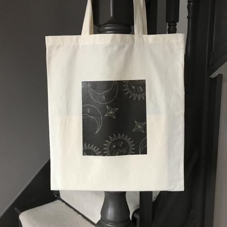 stars and crescents tote bag