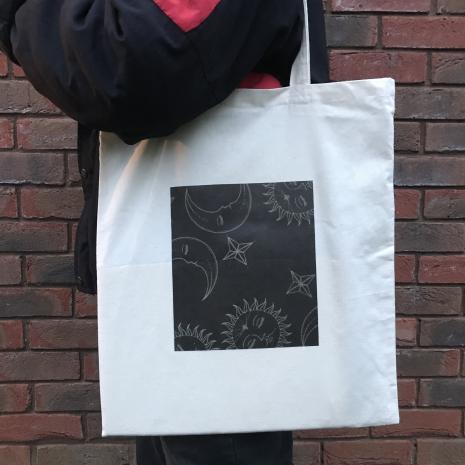 stars and crescents tote bag
