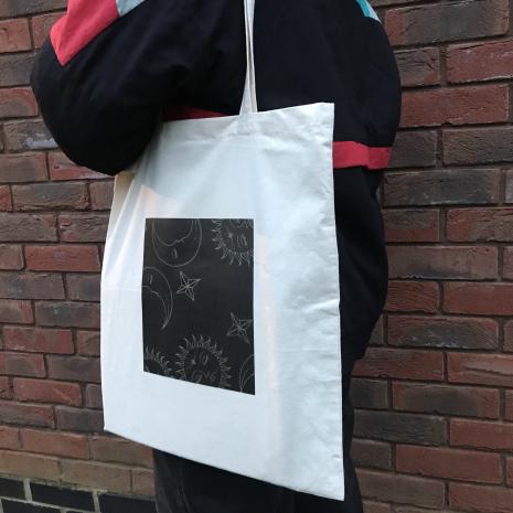 stars and crescents tote bag