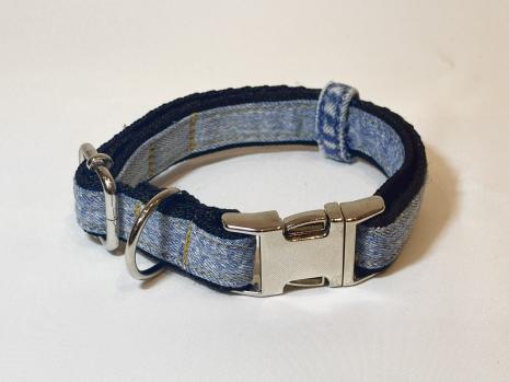 Light Blue Denim Collar (S/M). Min Length