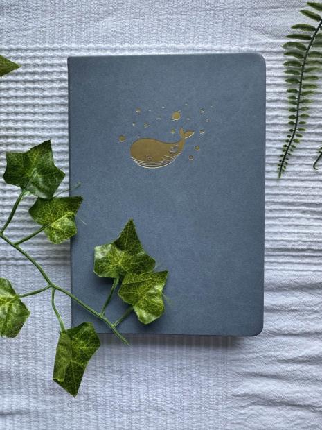 A blue notebook