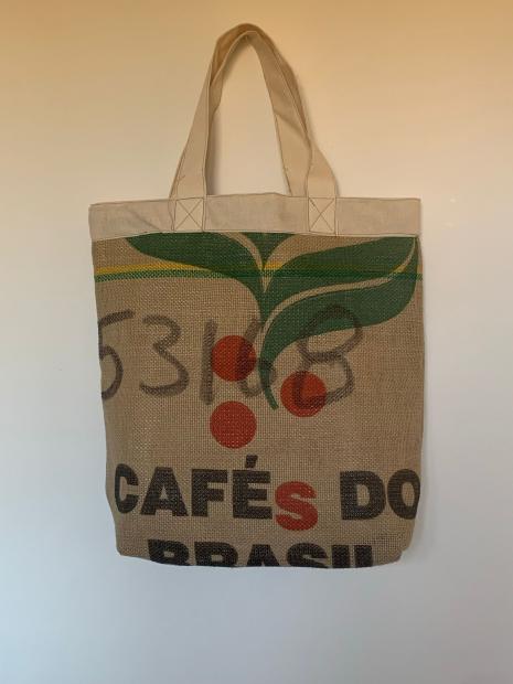 Short handle Sacked Store tote bag back