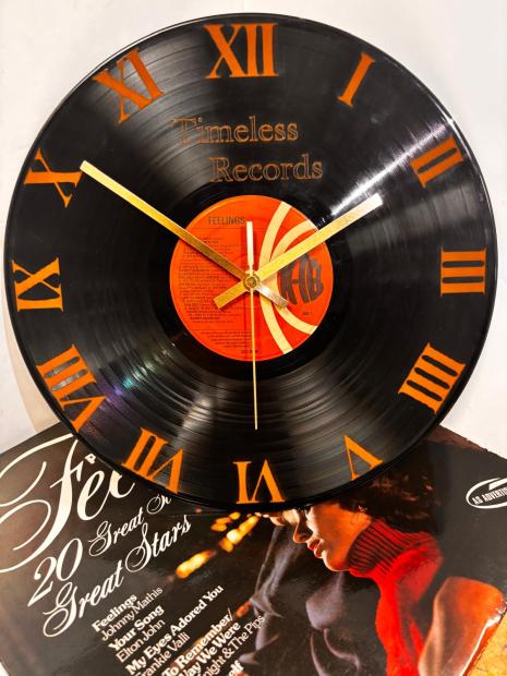 A record clock with Gold hands