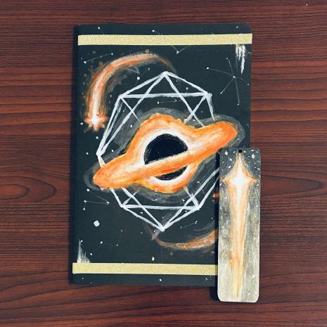 a gargantuan journal & a shooting star bookmark