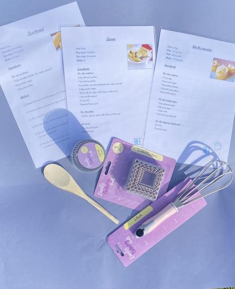 The contents of the 'Bee a Baker' bag