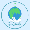 An earth symbol in a palm of someones hand, with a hook, making it a decoration.