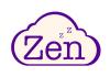 A calm font in a cream coloured cloud representing calmness and zen