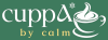CuppA* by calm on a green background with a sketch of a mug of steaming tea 
